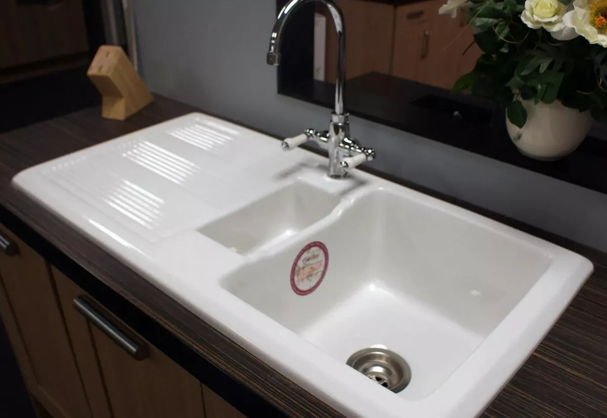 Ceramic 1.5 Bowl Kitchen Sink with Waste by Rak Royalcart