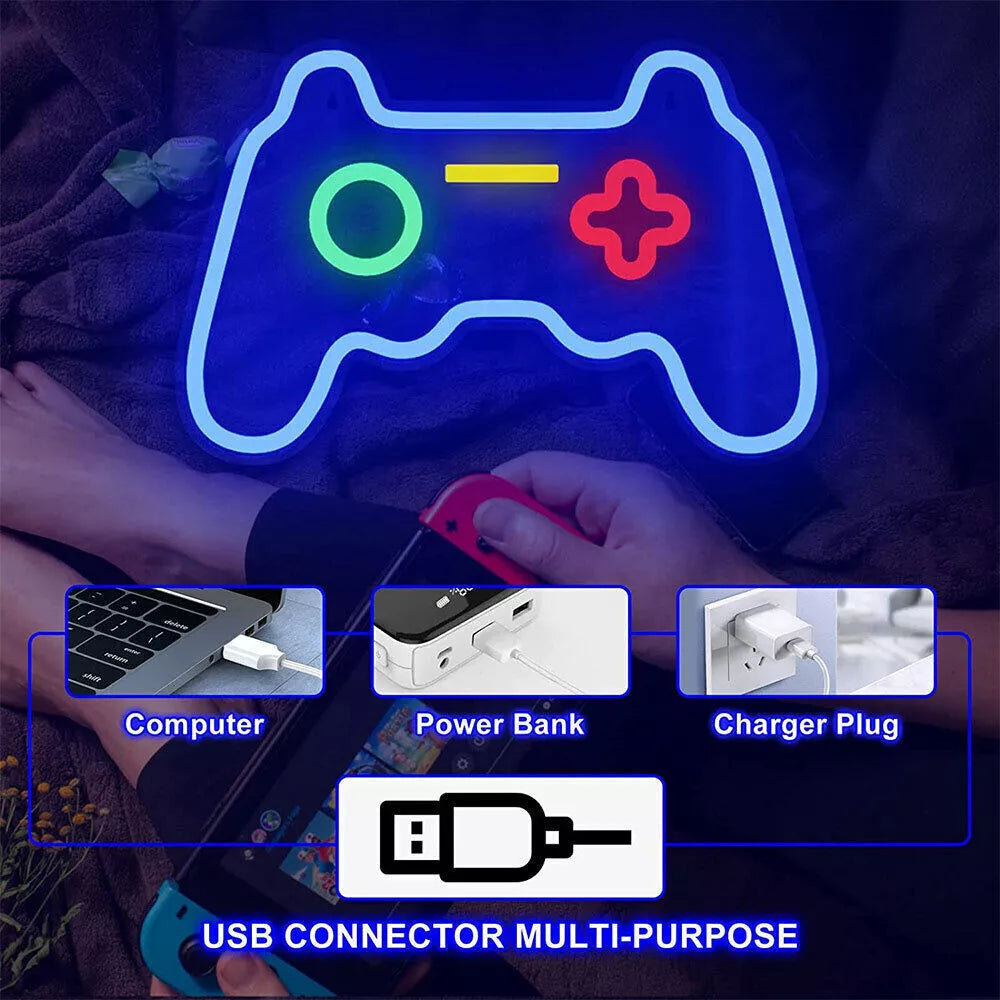 Game Neon Sign LED Wall Light Night Light Hanging Sign Room Decor Neon Light Royalcart
