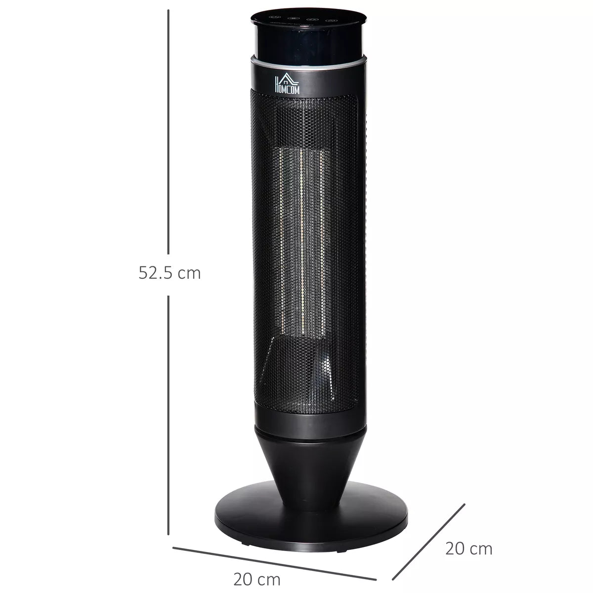 Tower Indoor Space Electric Heater w/ 42Β° Oscillation Remote Control Timer