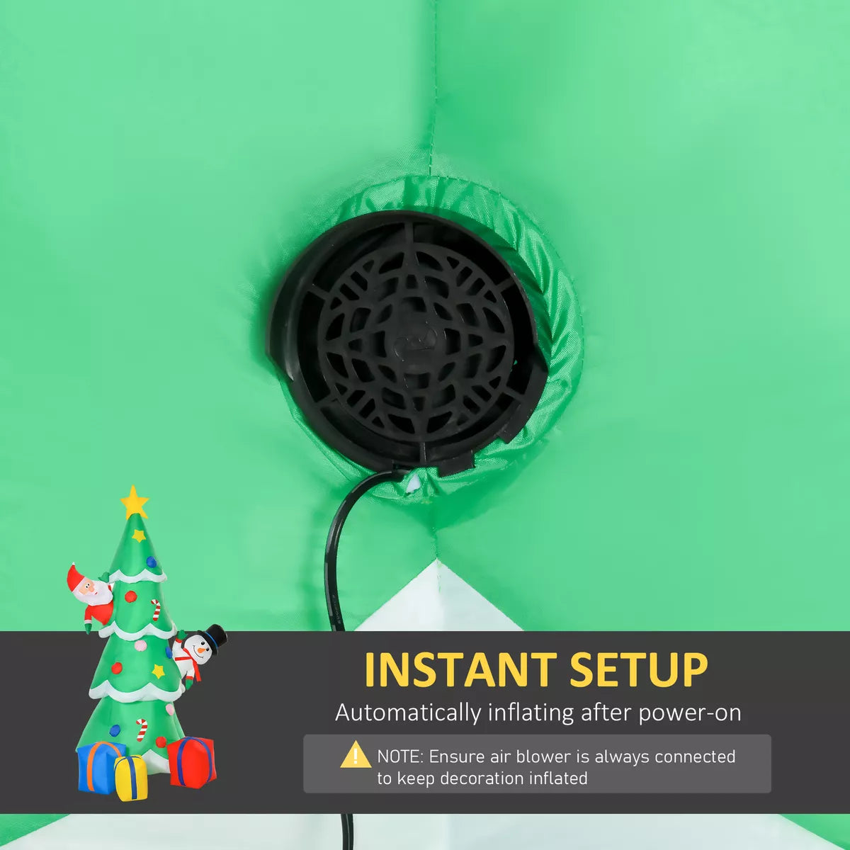 7ft Christmas Inflatable Tree LED Lighted for Indoor Outdoor Decoration