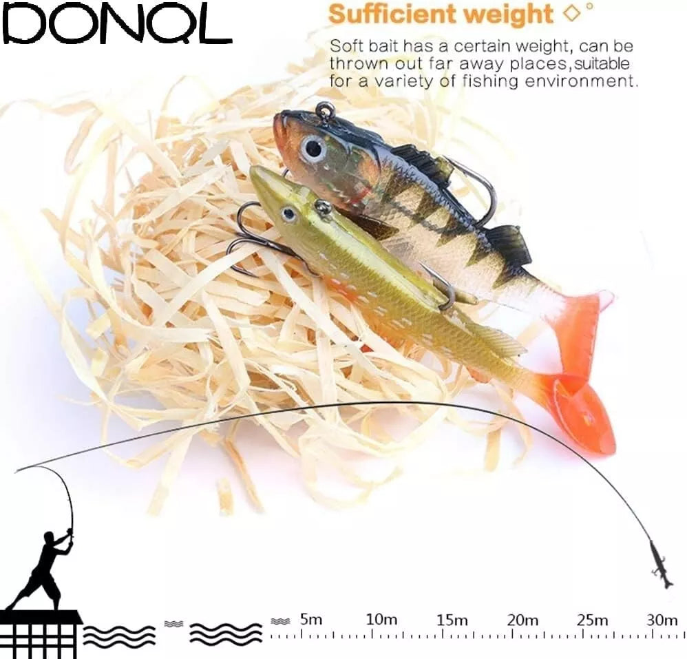 10 X Mixed Soft Pike Lures,Pike Baits, Pike Rigs, Pike fishing lures, pike plugs