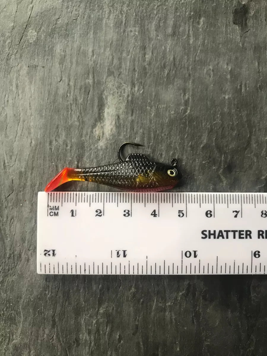 4 x Micro Fishing Lures Pike Perch Trout Chub Soft Plastic jelly Baits