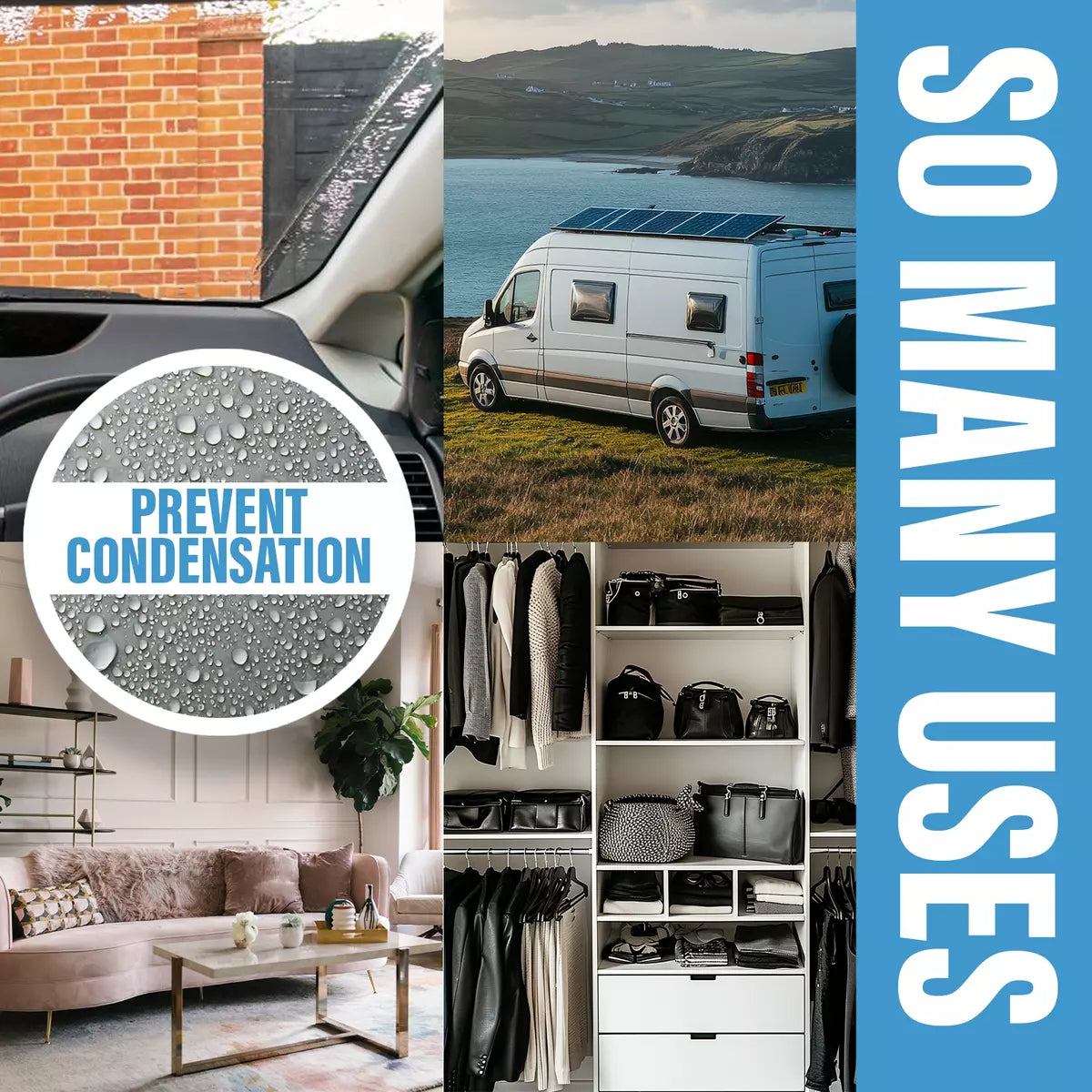 X2 Car Home Dehumidifier Large Dry Bag Moisture Killer Absorber Pad Reusable