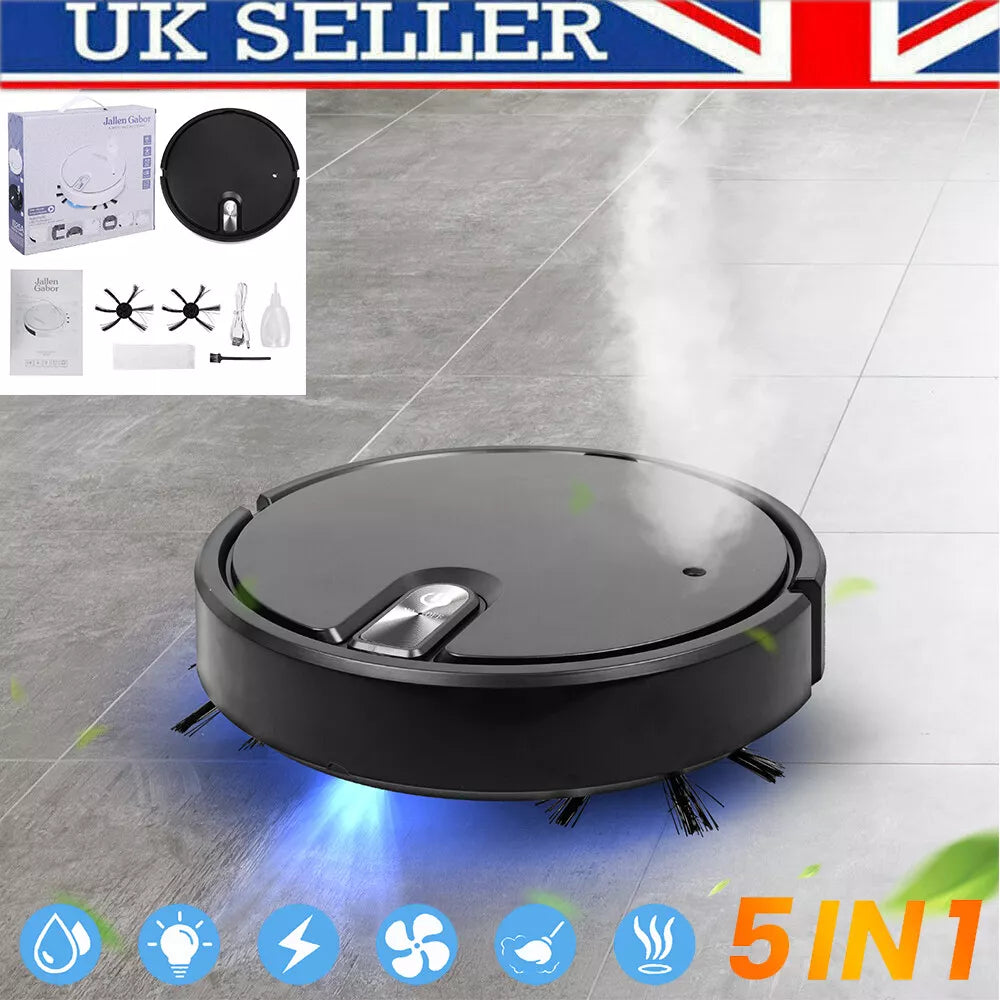 Rechargeable Smart Sweeping Robot Vacuum Cleaner Automatic Floor Mop Sweeper UK