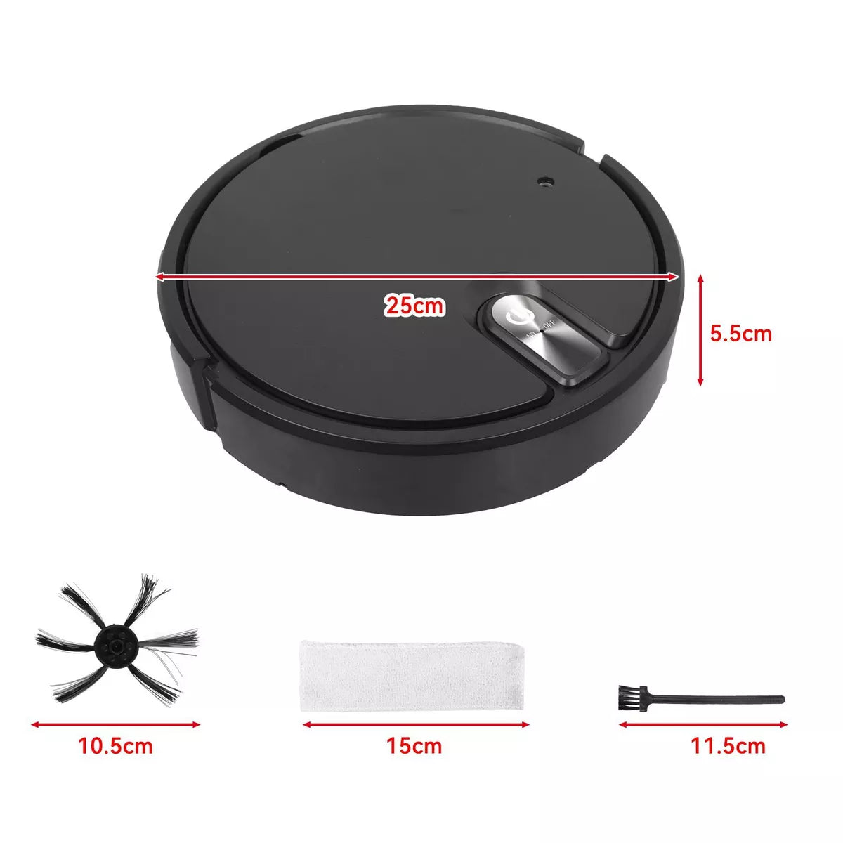 Rechargeable Smart Sweeping Robot Vacuum Cleaner Automatic Floor Mop Sweeper UK
