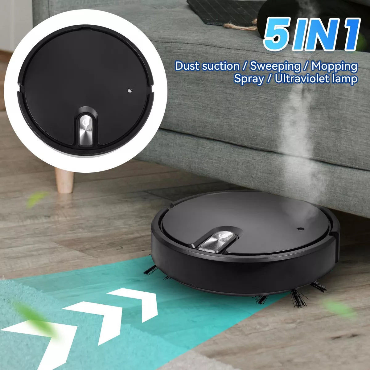 Rechargeable Smart Sweeping Robot Vacuum Cleaner Automatic Floor Mop Sweeper UK