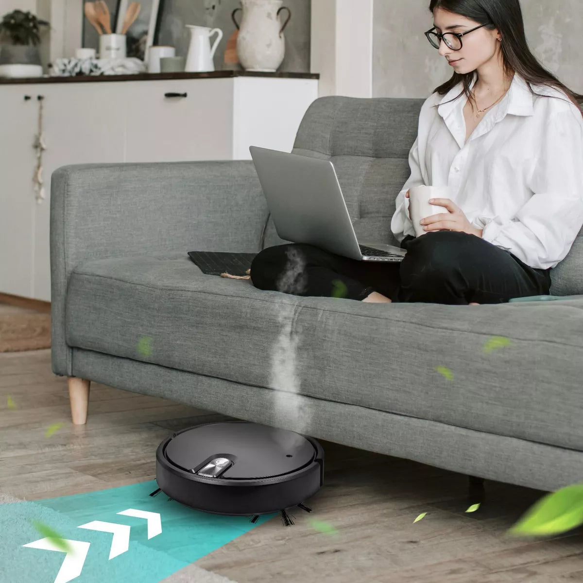 Rechargeable Smart Sweeping Robot Vacuum Cleaner Automatic Floor Mop Sweeper UK