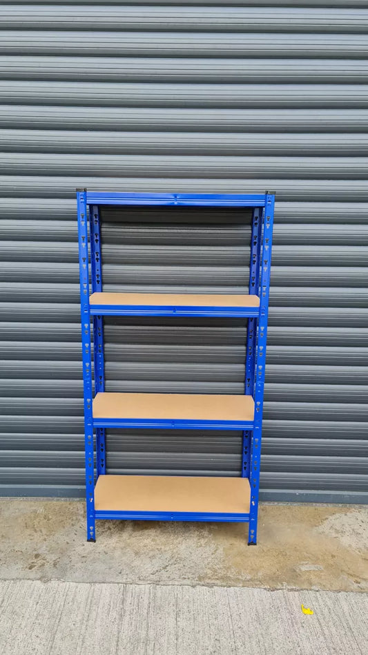 Garage Racking 4 tier Shelving 150x75x30cm Unit Boltless Heavy Duty Metal Shelf UKDC