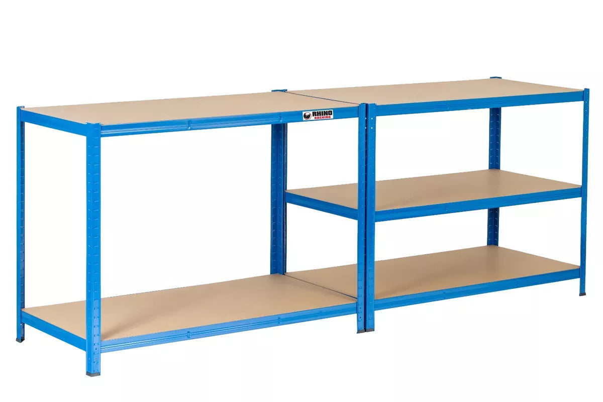 5 Tier Blue Metal Garage Shelving Unit 1000kg 180x120x60cm