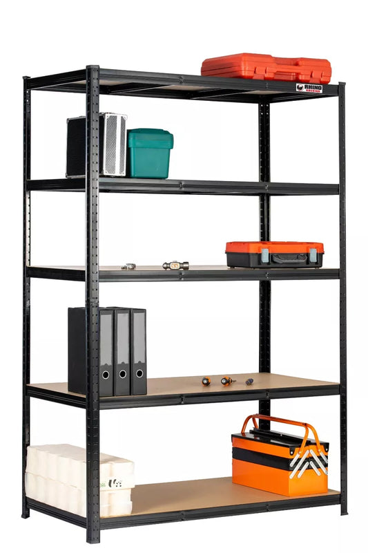 5 Tier Blue Metal Garage Shelving Unit 1000kg 180x120x60cm