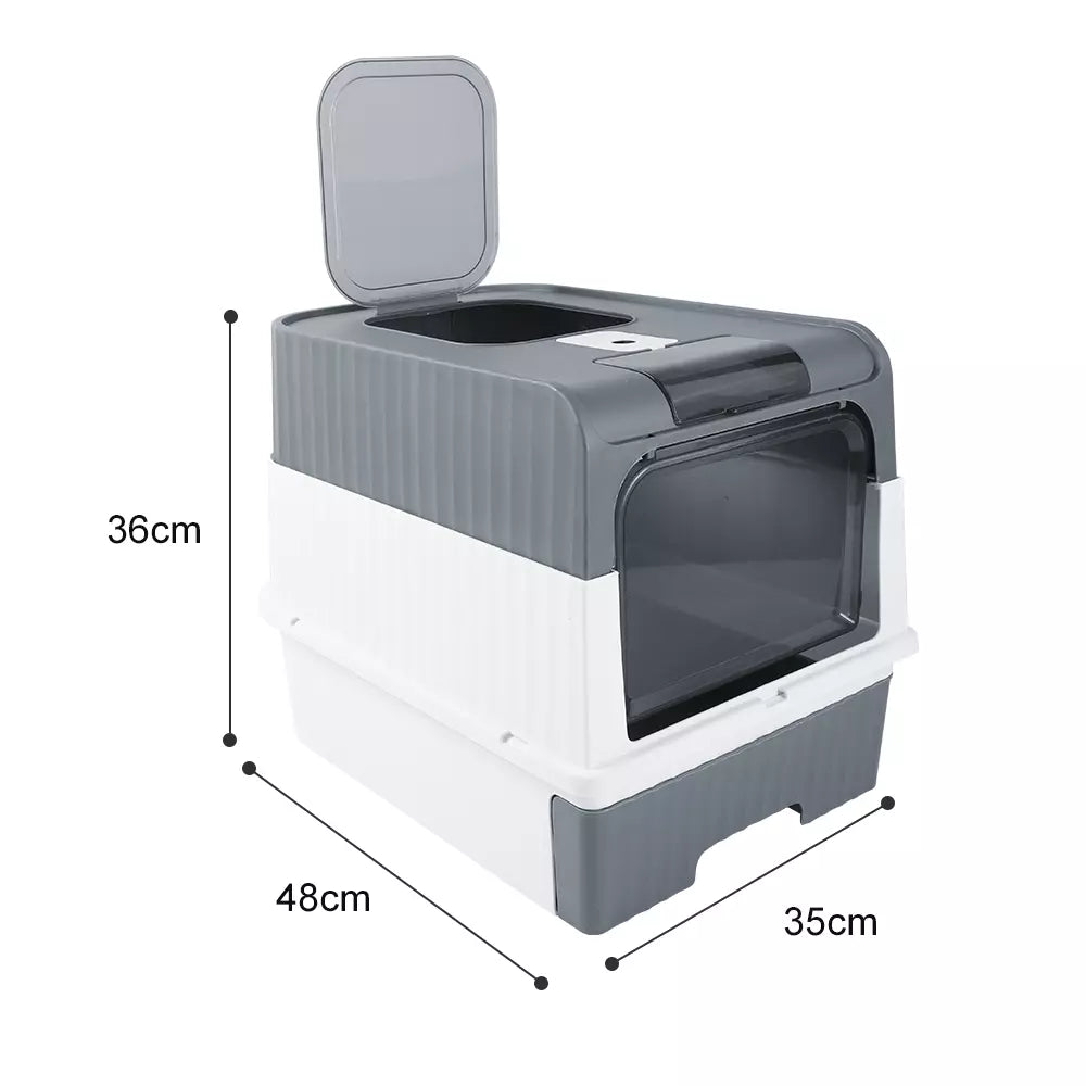 Large Cat Litter Box Self Cleaning Pan Drawer Anti-Splashing Cat Potty Tray