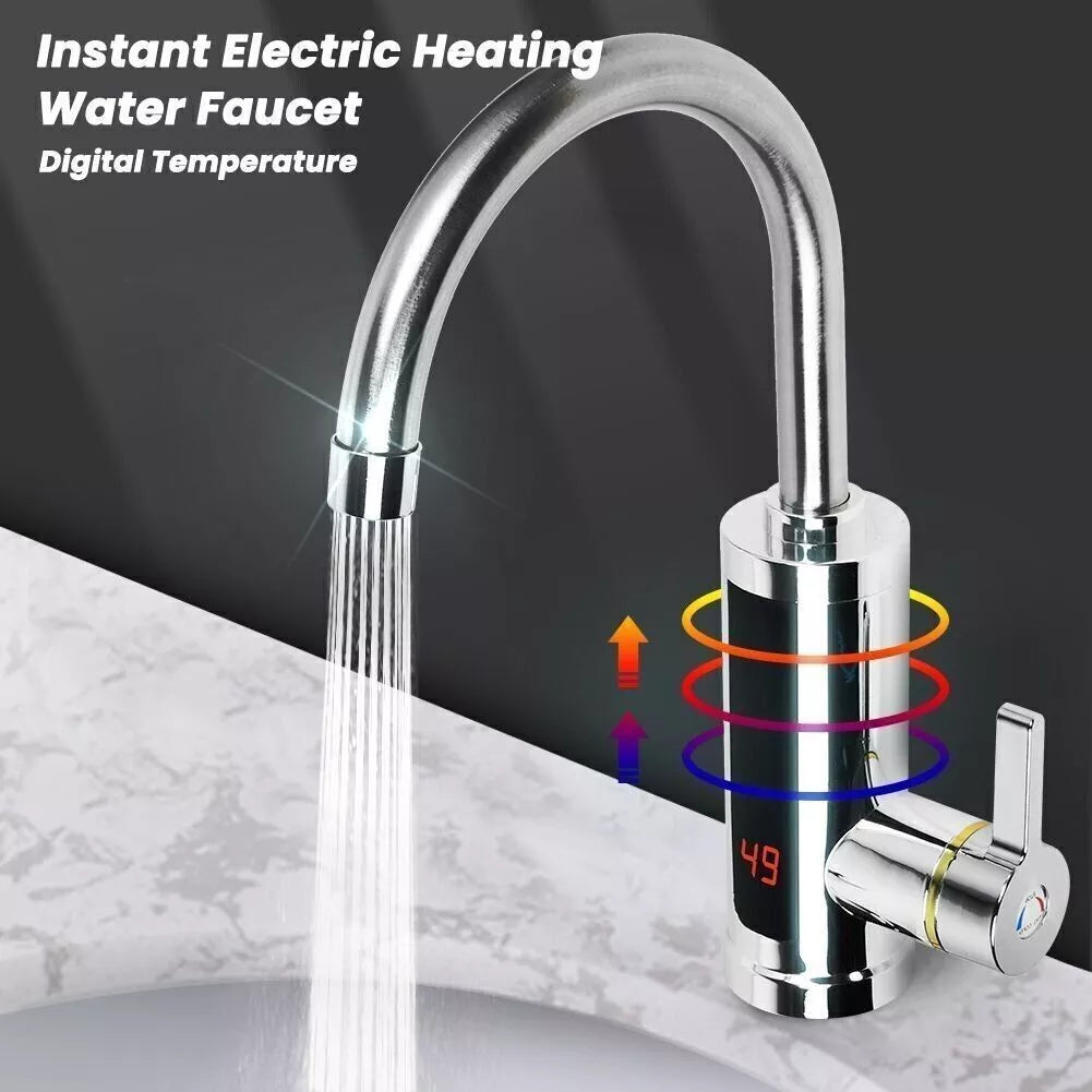 Electric Heating Tap Kitchen Bathroom Fast Instant Hot Water Heater Faucet UK