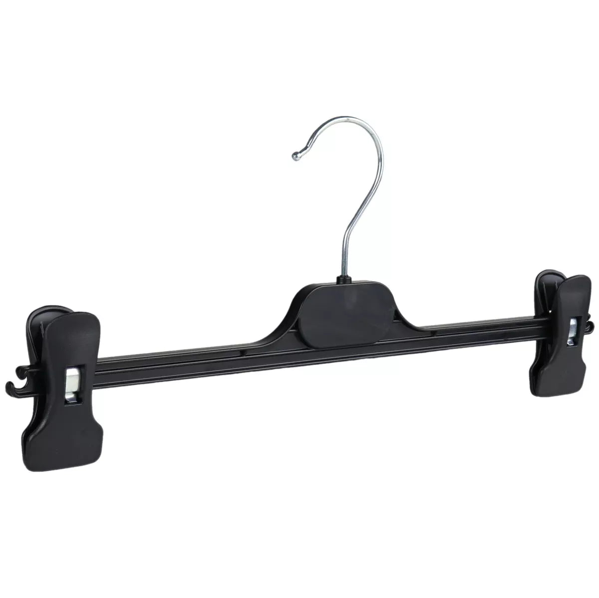 Black Plastic Clip Hangers for Trousers Skirts Coat Clothes