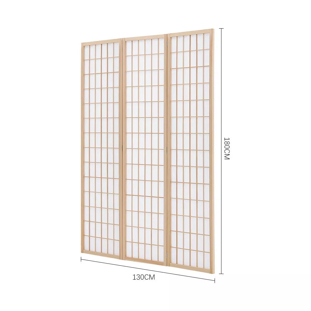 Wooden Partition Folding Privacy Room Divider Screen Wall Woven Bamboo Panels
