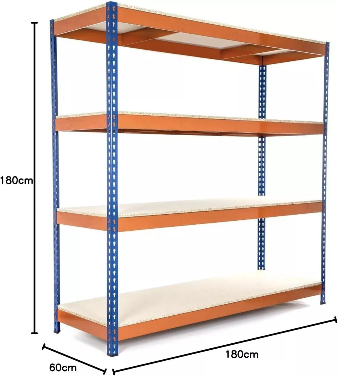 4/5 Tier Heavy Duty Warehouse Racking 180x180x60cm Garage Shelving Metal Shelf Unit 400kg per shelve
