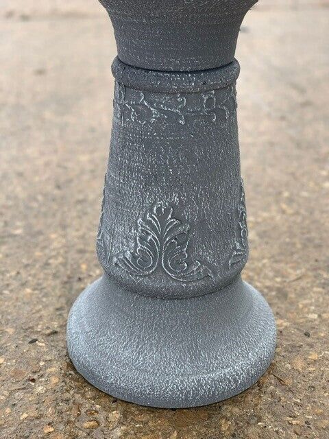 Grey Cameo Bird Bath complete with a tall stem Royalcart