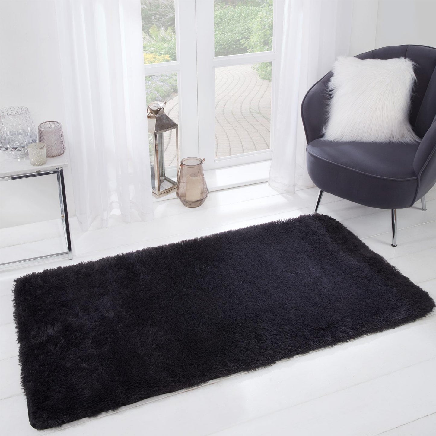 Fluffy Rug Anti-Slip/Skid Shaggy Large Bedroom Non-Shed Floor Carpet Mat