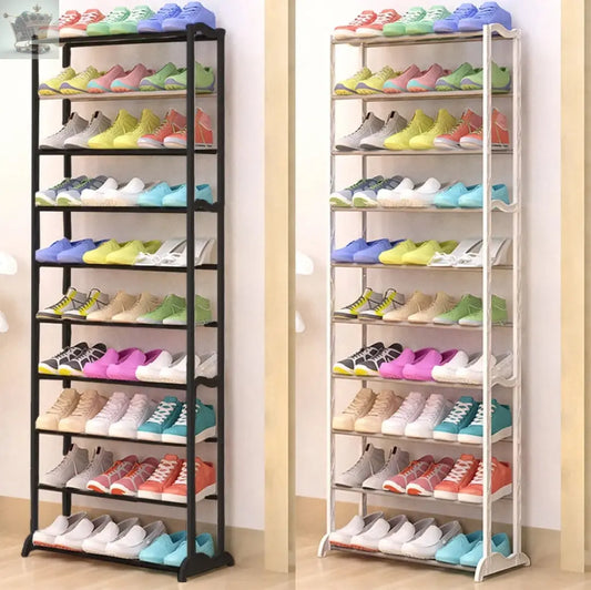 10 Tier Stackable Shoes Heels Storage Royalcart