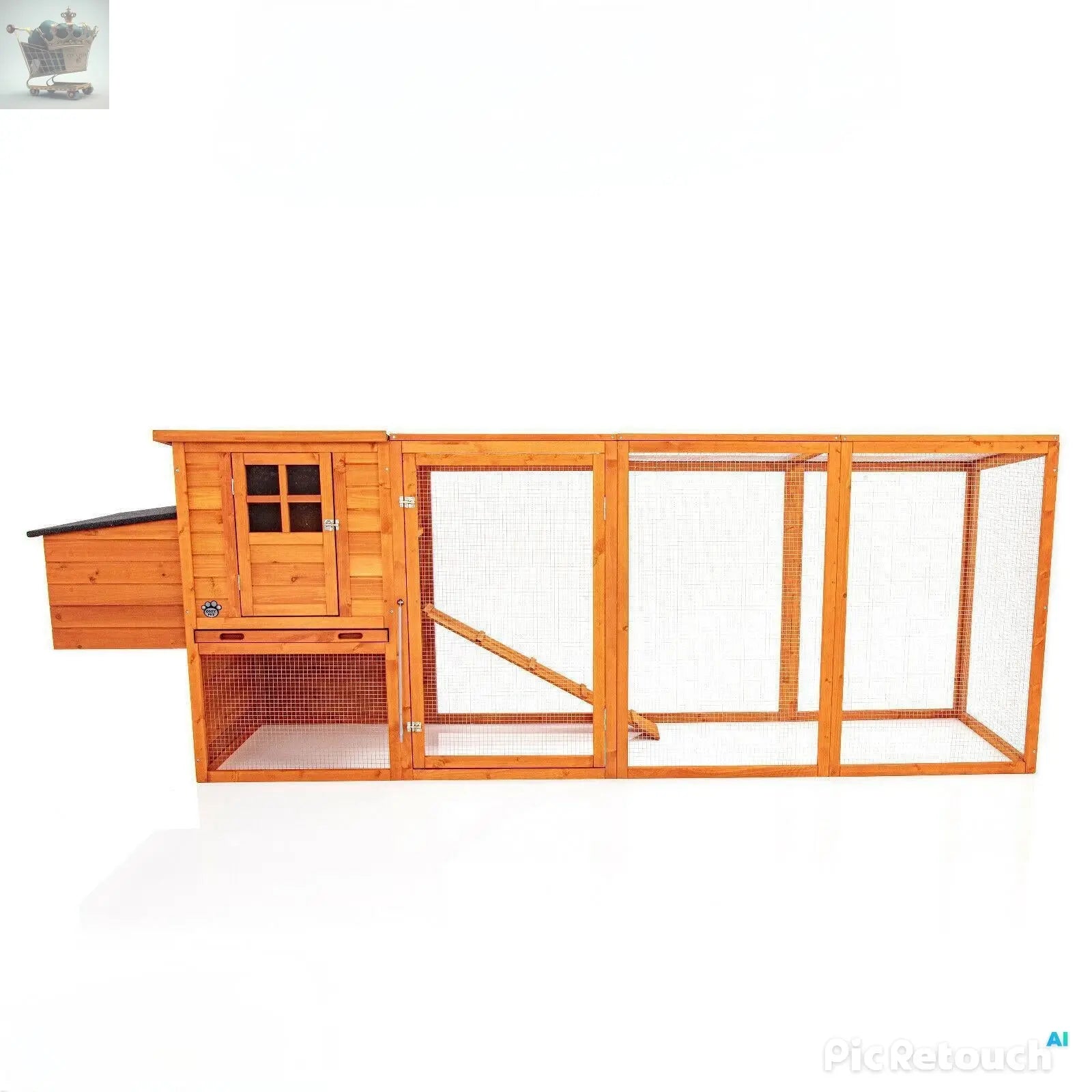 10ft Large Chicken Coop Hen House Ark Poultry Run Nest Box Rabbit Hutch Deluxe Hen House Fast Shipping Royalcart