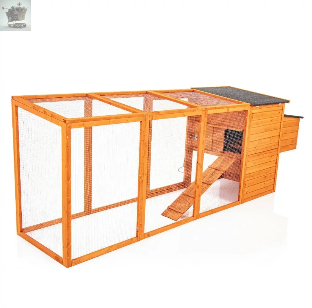 10ft Large Chicken Coop Hen House Ark Poultry Run Nest Box Rabbit Hutch Deluxe Hen House Fast Shipping Royalcart