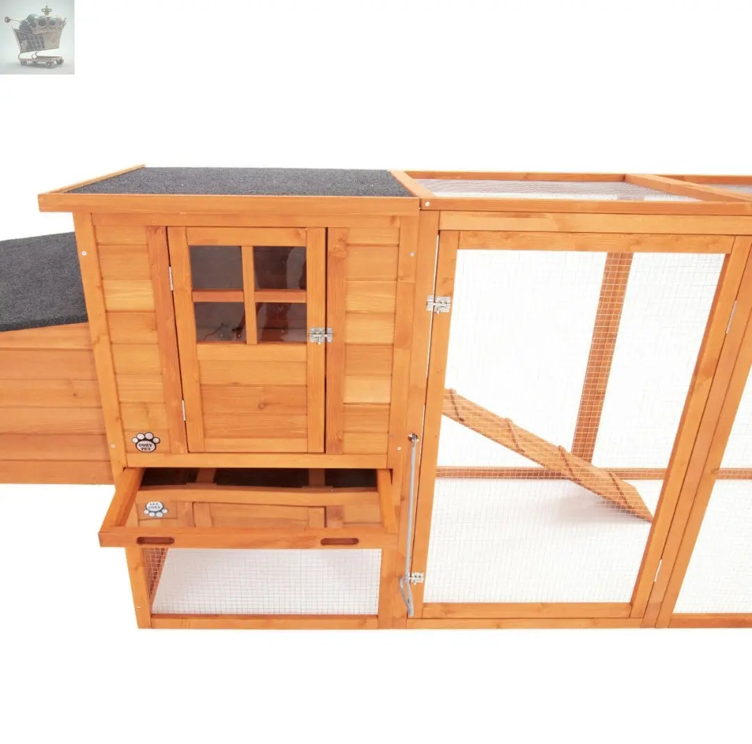 10ft Large Chicken Coop Hen House Ark Poultry Run Nest Box Rabbit Hutch Deluxe Hen House Fast Shipping Royalcart