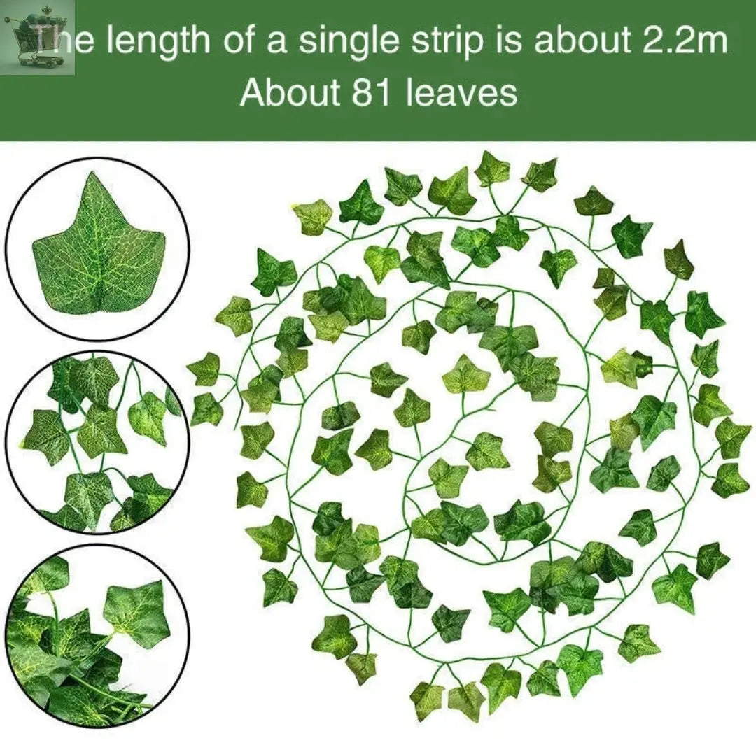 10x 2.2M Artificial Ivy Leaf Trailing Vine Fake Foliage Plant Hanging Garland Royalcart