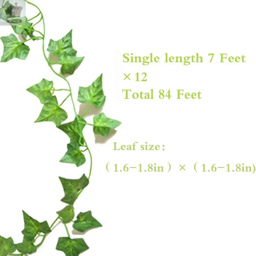 12 Pack Artificial Ivy Fake Vines for Bedroom Aesthetic Gearcourt