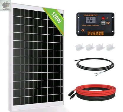 120W Solar Panel Kit Charger 30A Controller RV Trailer Camper Van Royalcart