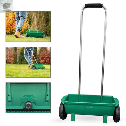 12L Fertiliser Spreader Grass Garden Lawn Soil Seed DIY Spreading Salt Grit Feed Gearcourt