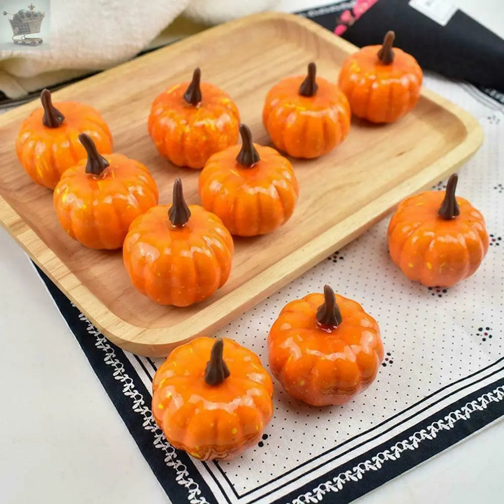 12X Mini Foam Artificial Pumpkin Fake Pumpkin Autumn Royalcart