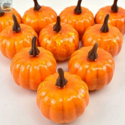 12X Mini Foam Artificial Pumpkin Fake Pumpkin Autumn Royalcart