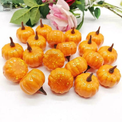 12X Mini Foam Artificial Pumpkin Fake Pumpkin Autumn Royalcart