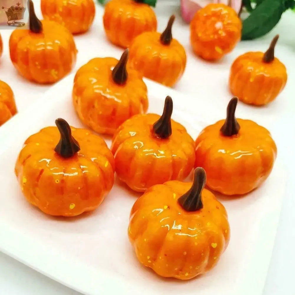 12X Mini Foam Artificial Pumpkin Fake Pumpkin Autumn Royalcart