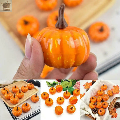 12X Mini Foam Artificial Pumpkin Fake Pumpkin Autumn Royalcart