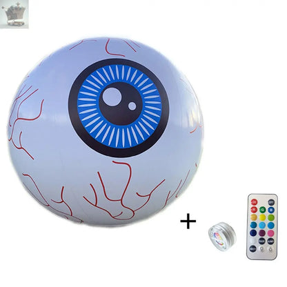 16'' Inflatable Eye Ball LED Eyeball Light Up Remote Control Halloween Decor. Royalcart