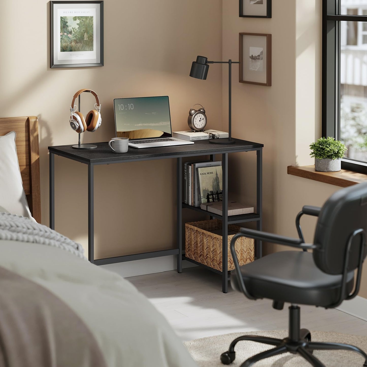 Computer Desk w/ 2 Shelves on Left or Right for Office Home Study Writing Table Royalcart
