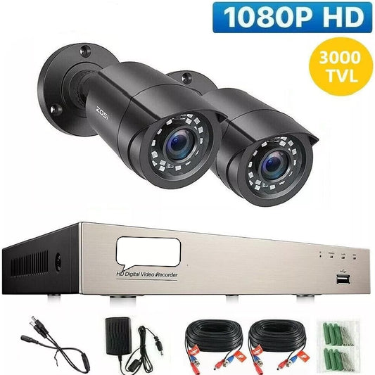 CCTV 1080P DVR 3000TVL 8CH Outdoor Home Surveillance Security Camera System