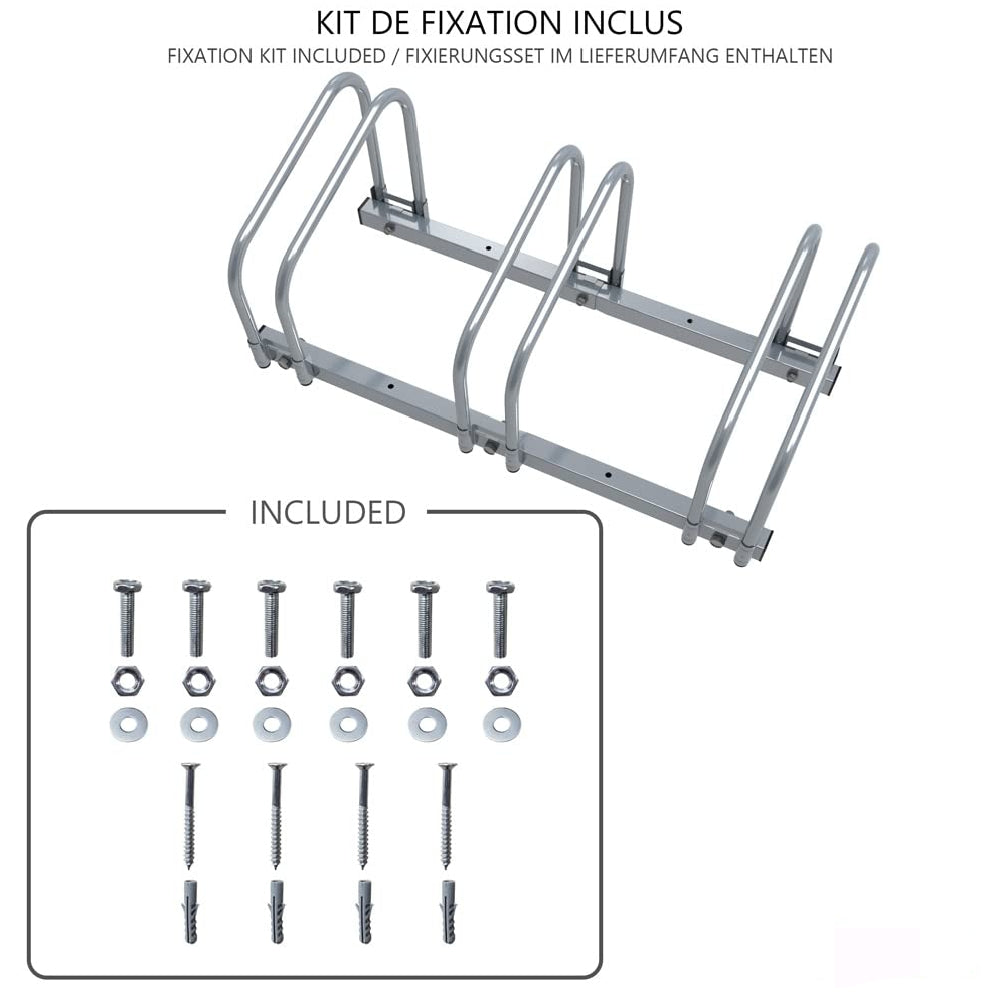 3/4/5/6 Bike Stand Floor or Wall mounted bike rack for garage Bicycle Parking rack Cycle Storage Locking Stand