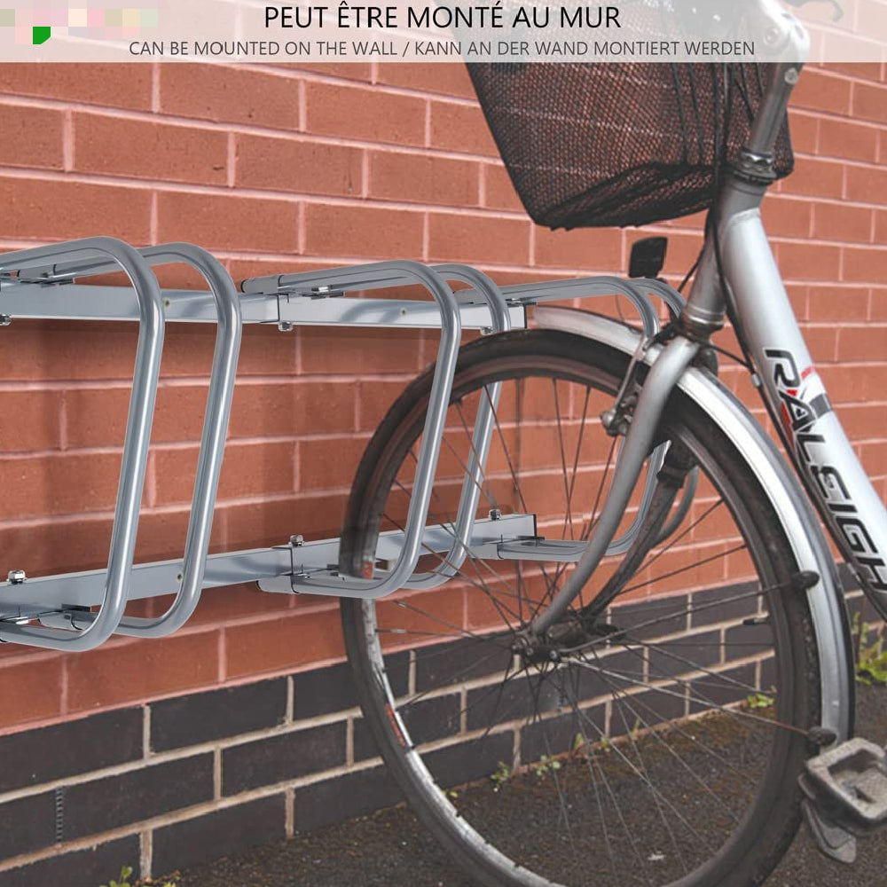 3/4/5/6 Bike Stand Floor or Wall mounted bike rack for garage Bicycle Parking rack Cycle Storage Locking Stand