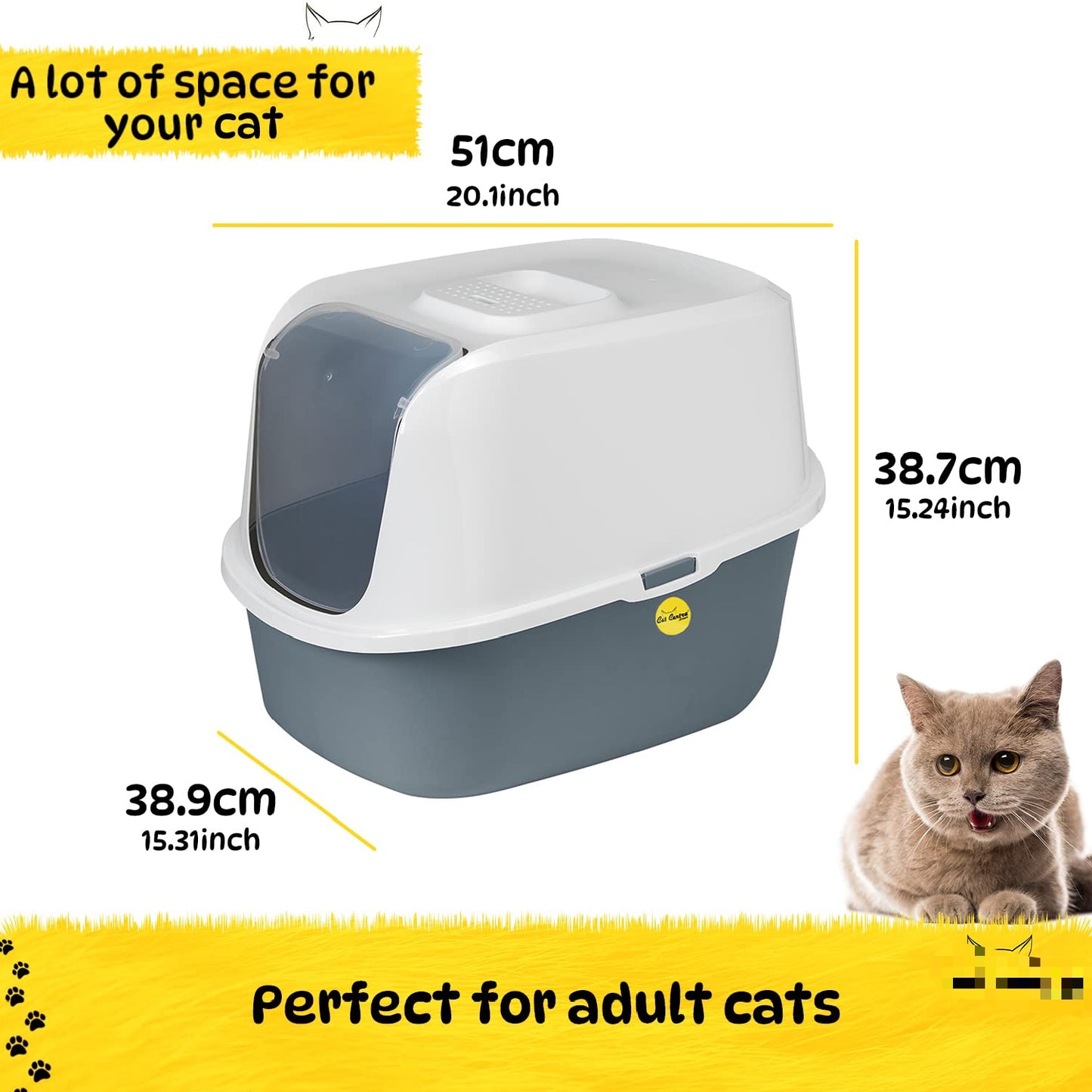 MODERN HOODED CAT LITTER TRAY