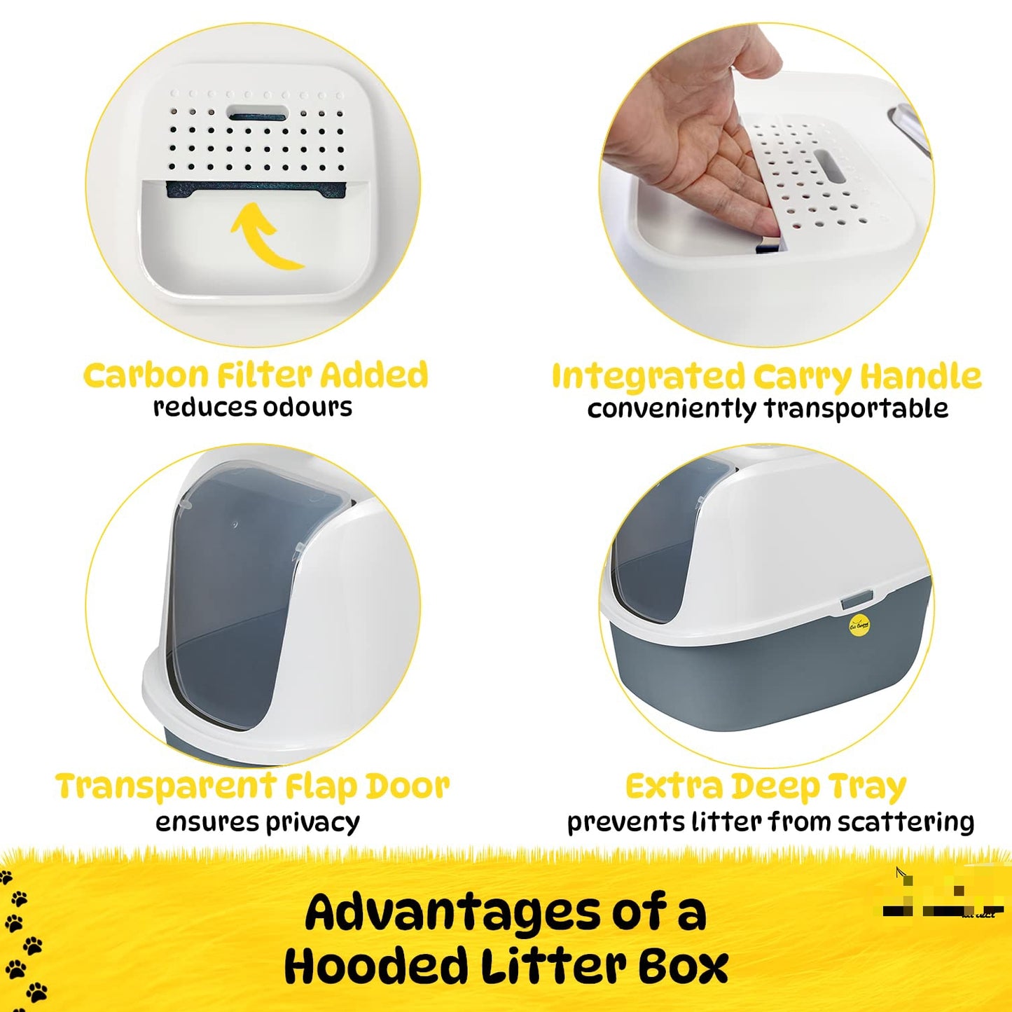 MODERN HOODED CAT LITTER TRAY