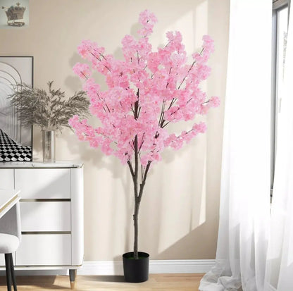 190cm Tall Artificial Cherry Blossom Tree Faux Floral Plant 1170 Flowers - Royalcart