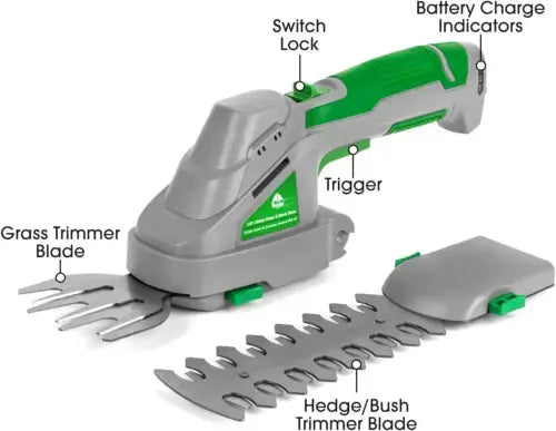 2 in 1 Cordless Hedge Trimmer Shear Built in Hand Held Royalcart