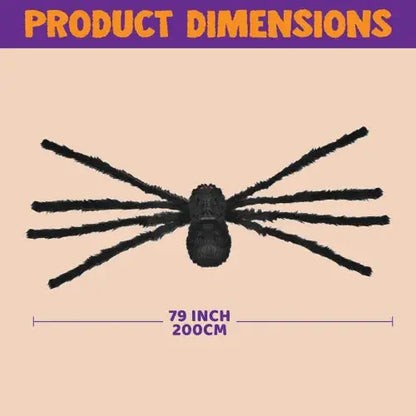 2M Hairy Giant Spider Halloween Prop Royalcart