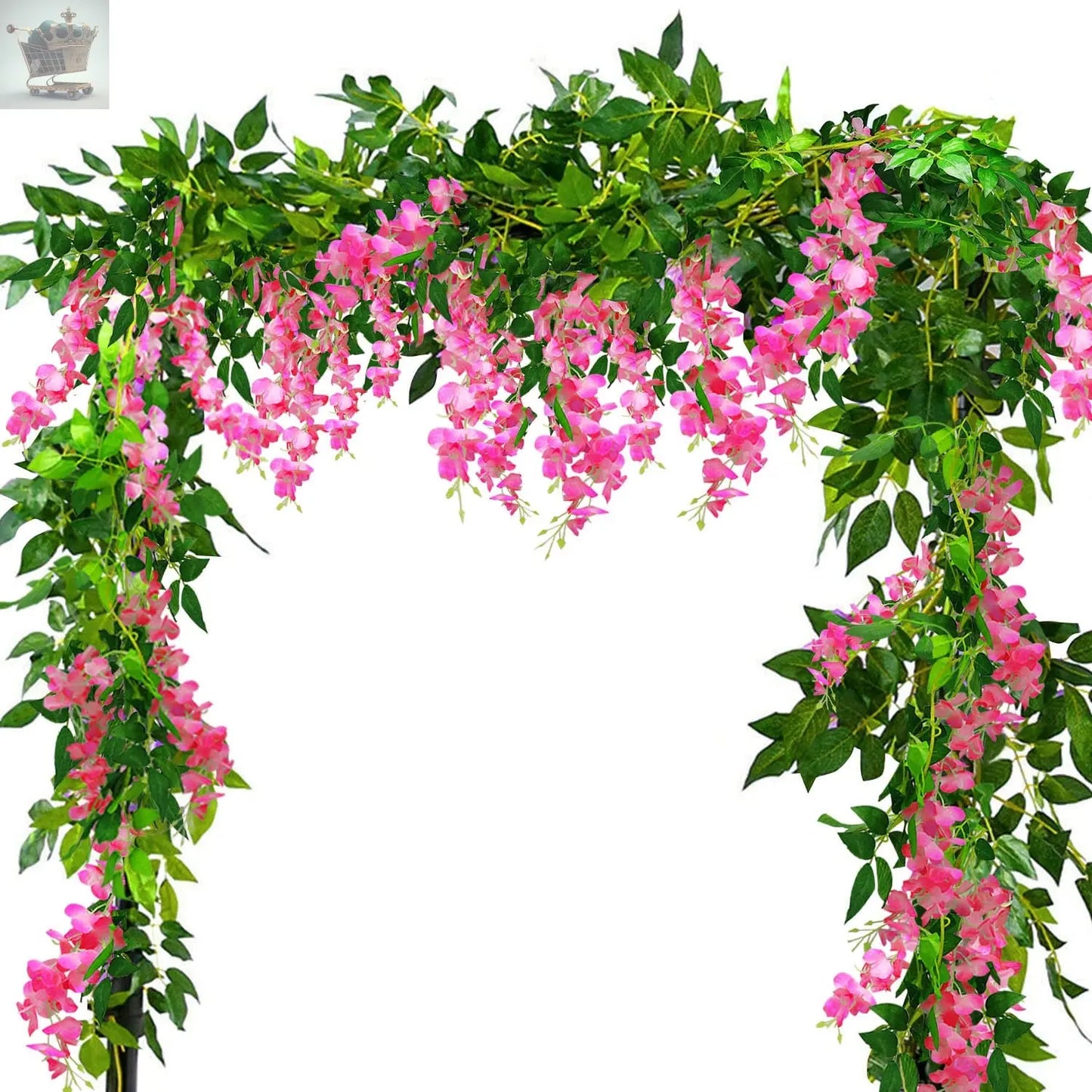 2x7FT Artificial Wisteria Vine Garland Royalcart