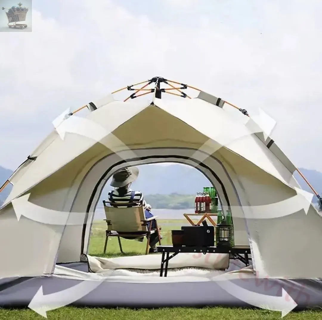 3-4 Man Automatic Instant Double Layer Pop -Up Camping Tent Waterproof Outdoor~ - Royalcart