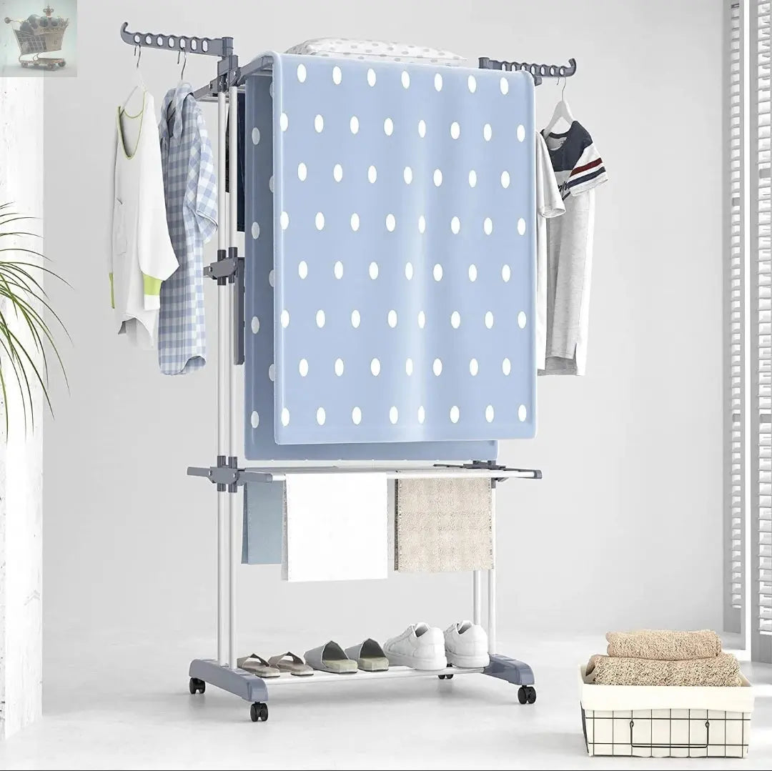 3 Tier Foldable Clothes Airer Rack Indoor Outdoor Dryer Laundry Dry Rail Hanger Royalcart