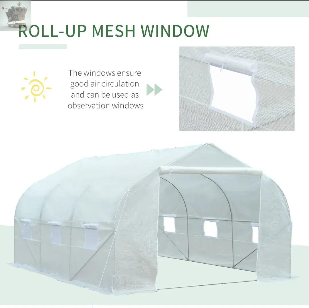 3.5x3m Walk-in Tunnel Greenhouse Shed Royalcart