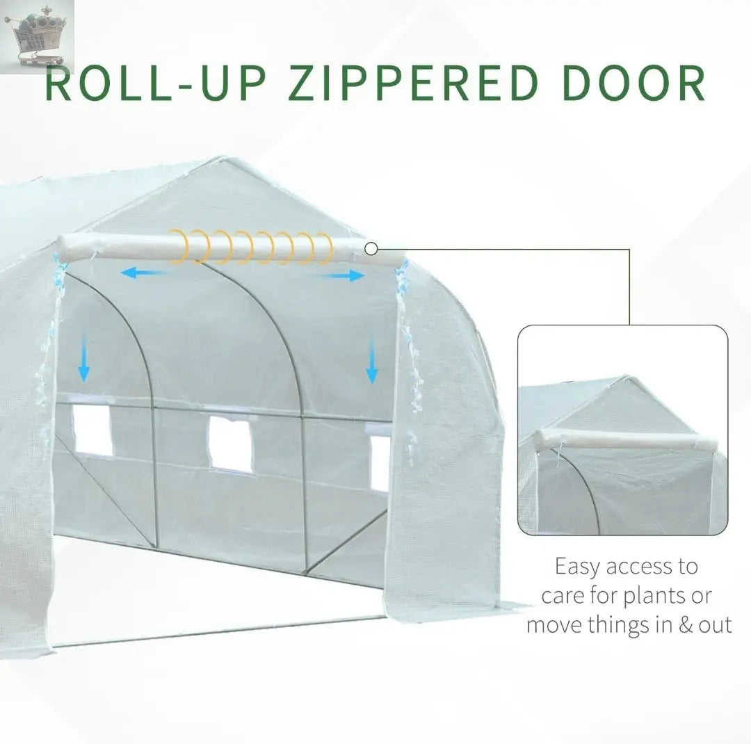 3.5x3m Walk-in Tunnel Greenhouse Shed Royalcart