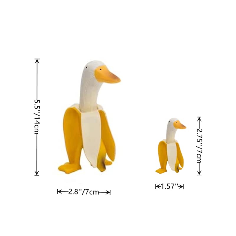 4 Pcs Banana Duck Garden Decor Personalized Ornaments Royalcart